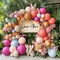 Dusty Pink Brown Balloon Arch Peach Magenta Balloons(Magenta Dusty Pink Blue Brown Peach White Sand)